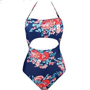 Floral one piece swimsuit